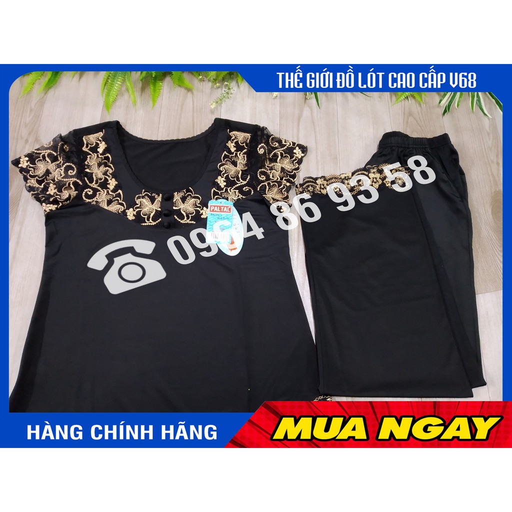 Bộ quần áo nữ mặc nhà, cộc tay quần dài thun lạnh Paltal 130528