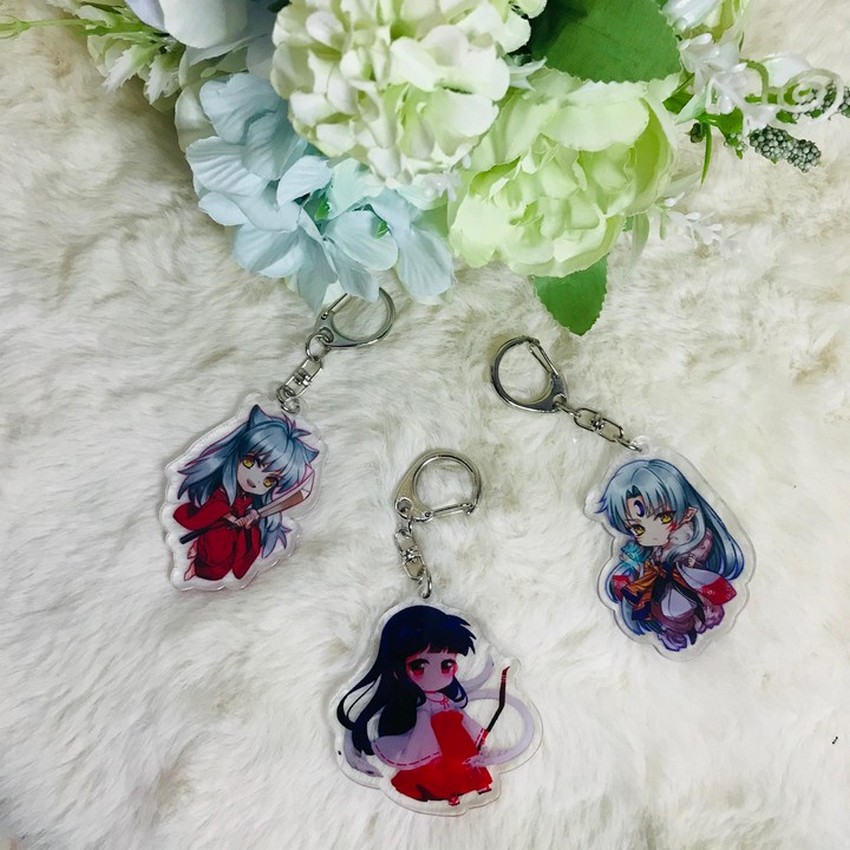 (UP) ( Mica trong ) Móc khóa Inuyasha Khuyển dạ xoa quà tặng xinh xắn dễ thương anime chibi