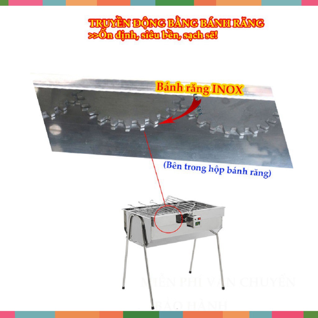 Lò nướng thịt bằng than TopV V5Plus, bếp nướng than hoa tự xoay, nướng than hoa inox, ngoài trời - Mekongtech1