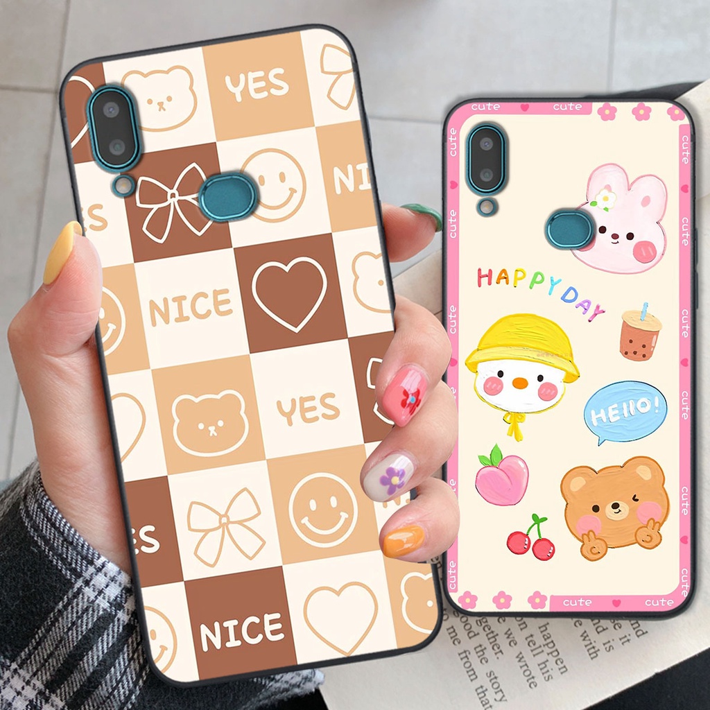 Ốp lưng Samsung A10S happy day, gấu bear dễ thương - BỀN - ĐẸP -BAO GIÁ TOÀN THỊ TRƯỜNG