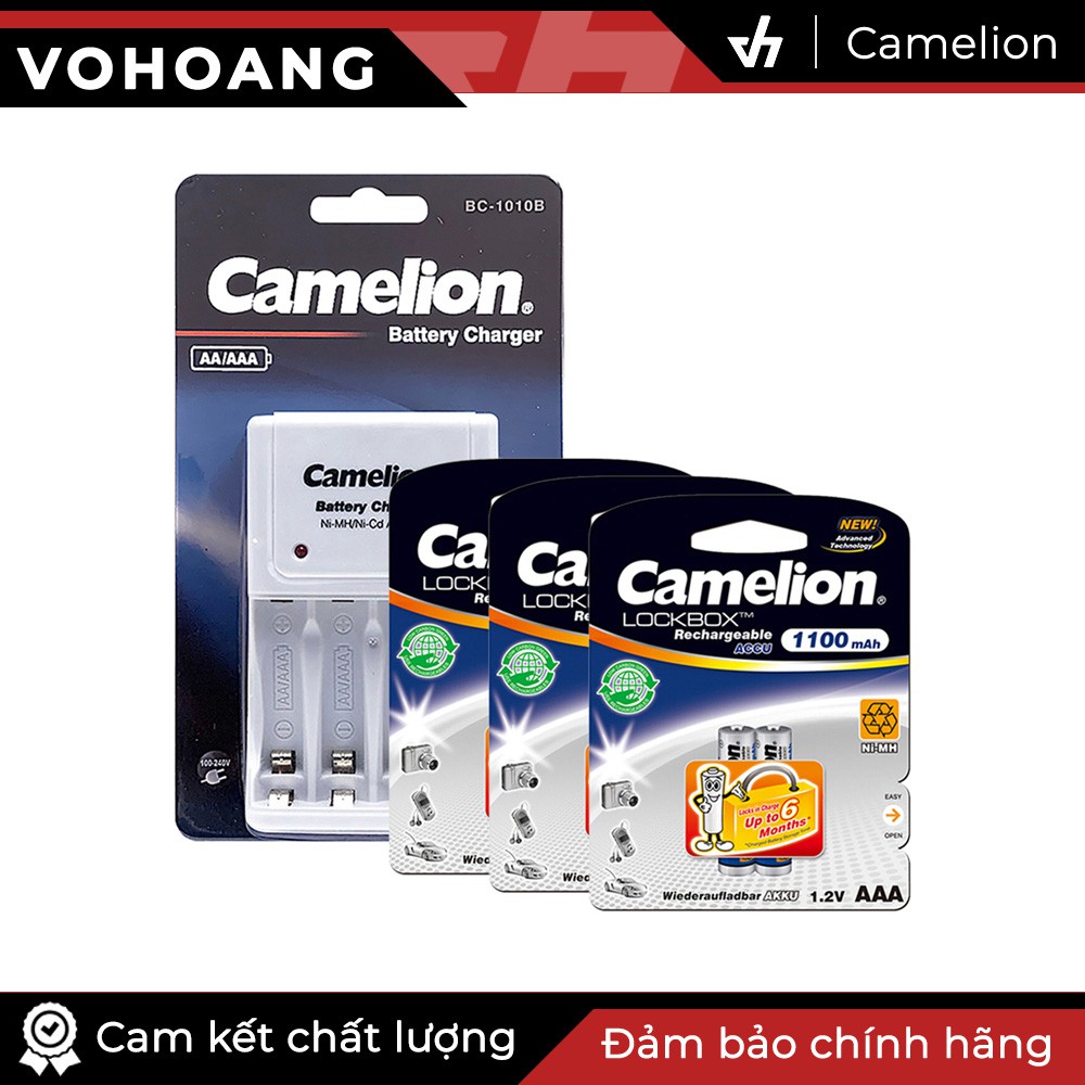 Bộ 1010B kèm 6 pin AAA Camelion 1100mAh