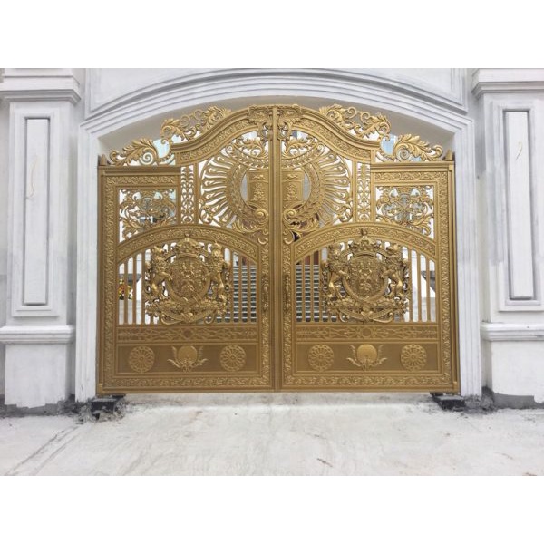 Cổng nhôm đúc nghệ thuật cho biệt thự, lâu đài