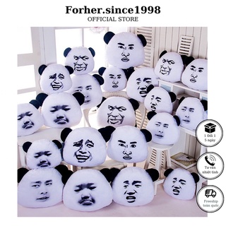 Gấu trúc meme nhiều biểu cảm, bông mềm cao cấp, gấu bông Forher.since1998