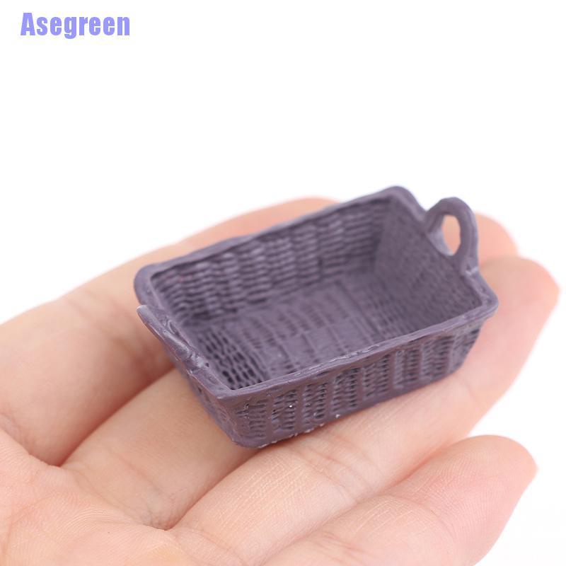 Giỏ Nhựa Mini Tỉ Lệ 1 / 12 Dùng Để Trang Trí