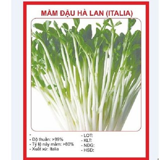 Hạt Giống Rau Mầm Đậu Hà Lan - 50 gram