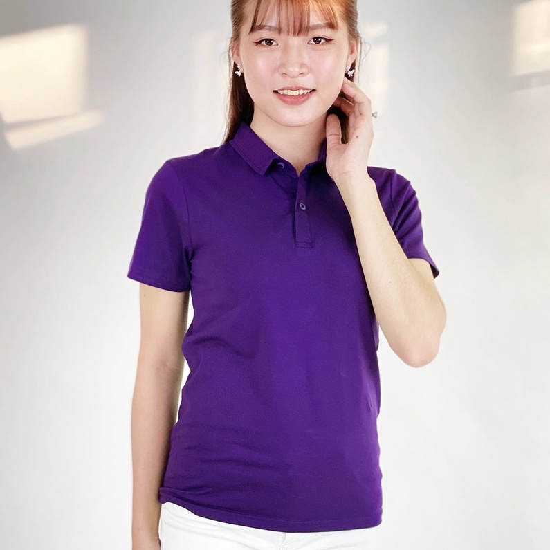 Áo thun nữ Cổ Sơ Mi (Cổ trụ) TOLI, chất cotton 4 chiều mềm mịn, co dãn Màu Đen