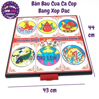 Bàn Cờ lắc bầu cua cá cọp xúc xắc bằng xốp SIZE 44x43 cm - Trò chơi bầu cua