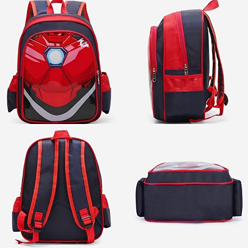 SUGE Ba Lô Đi Học Họa Tiết Spiderman Ultraman Aisha princess Dành Cho Các Bé Mẫu Giáo