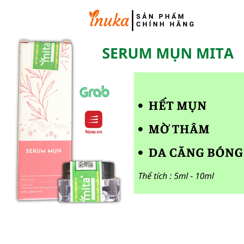 [Hiệu Quả Nhanh] Serum mụn giảm mụn giảm thâm ngừa mụn phục hồi sáng da MITA (5ml-10ml).