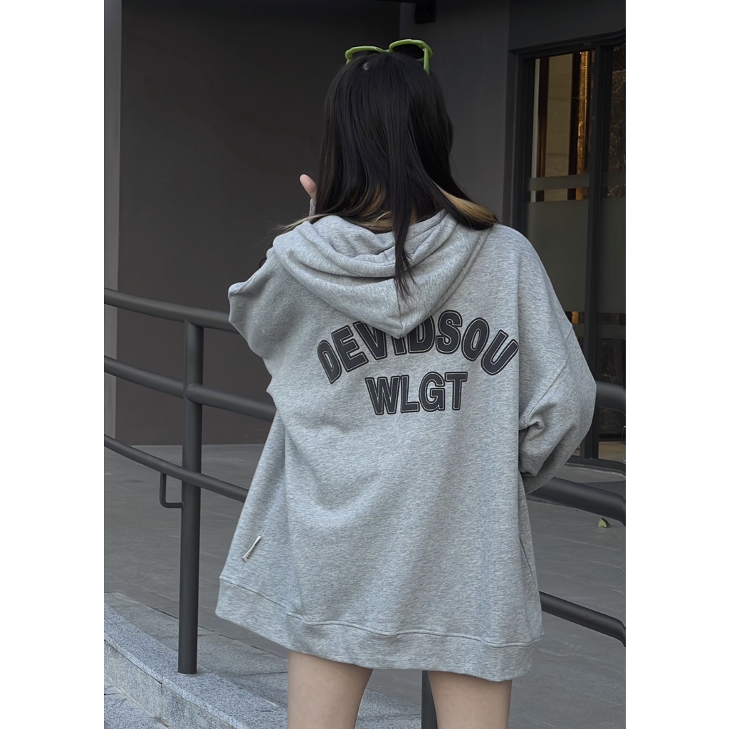 Áo khoác nỉ bông WL GT form rộng unisex nam nữ