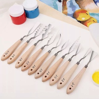 Bay lấy màu, trộn màu cán gỗ [ Sugi art shop]