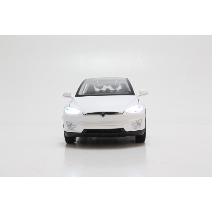 MÔ HÌNH XE XE MÔ HÌNH TESLA MODEL X WHITE 1:32 PROSWON