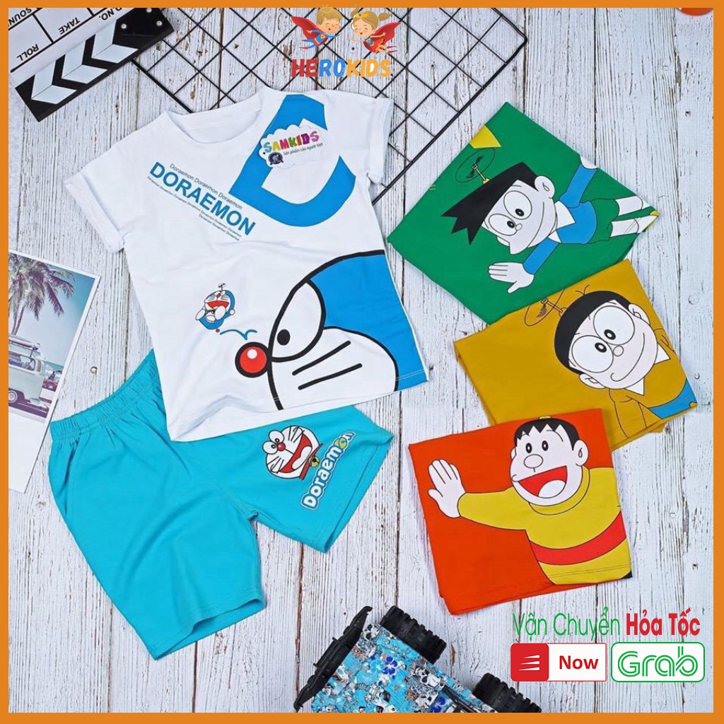 Bộ Đồ Đô Rê Mon Doraemon chất cotton 100% Cho Bé Trai Bé Gái