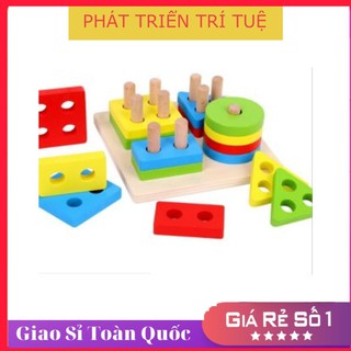 Đồ chơi thông minh thả khối montessori cho bé