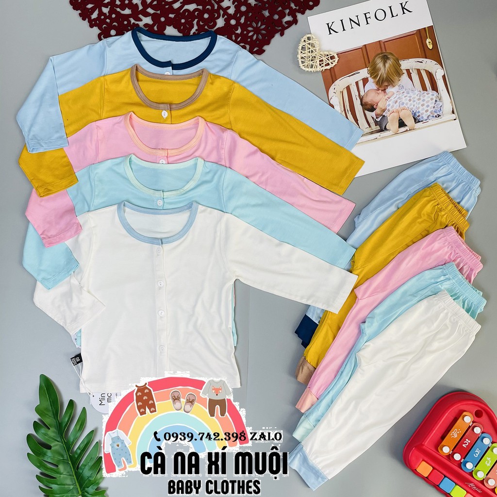 Bộ Minky Mom Quần Đũng Dài Tay💖FREE SHIP💖 SIZE(7-18kg) Thun Lạnh Hàng Chuẩn Dể Thương Cho Bé