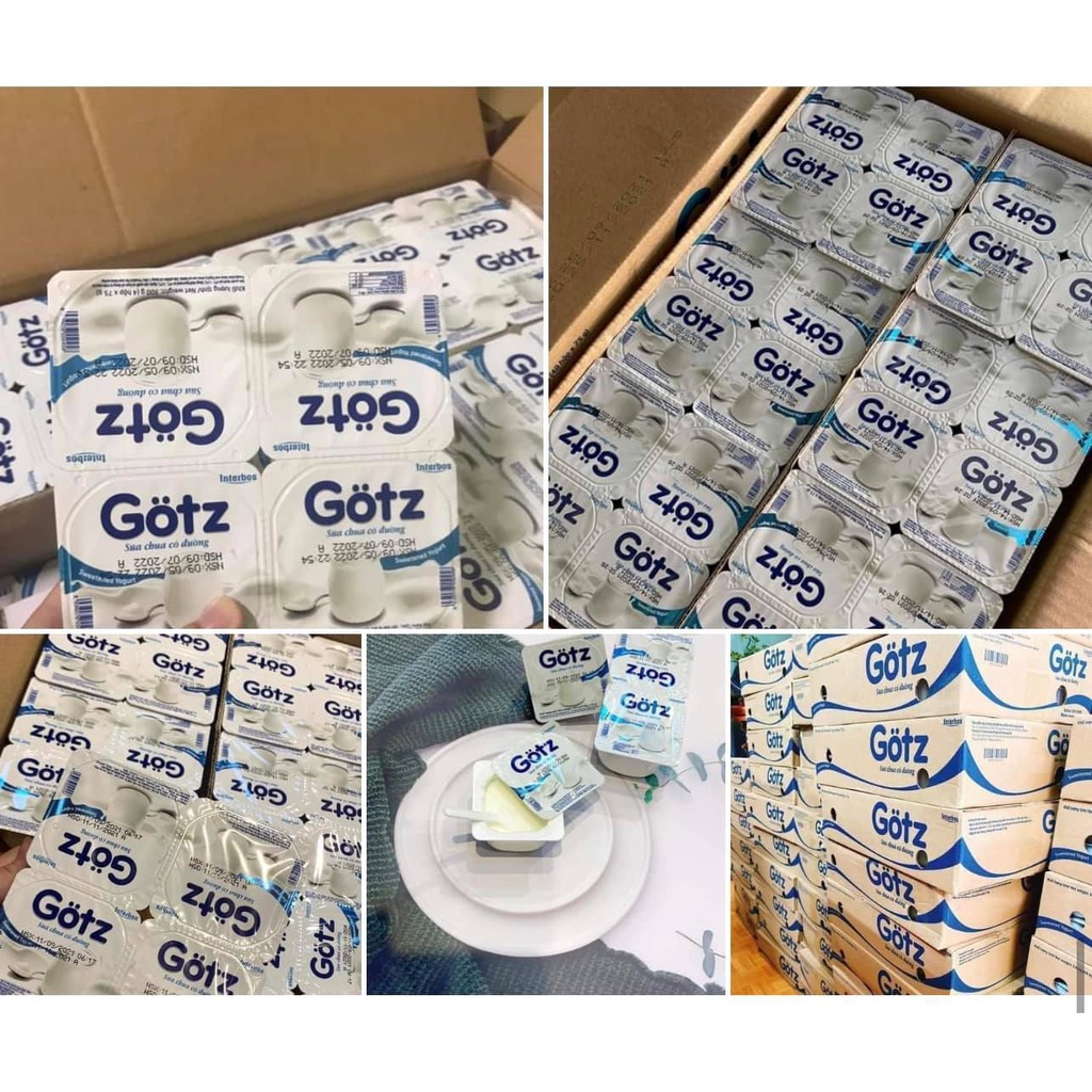 Sữa Chua Gotz, Thùng 48 Hộp Sữa Chua Gotz Hàng Công Ty Date Mới Nhất Thị Trường, Được Làm Hoàn Toàn Từ Men Tự Nhiên Ship