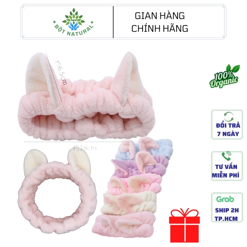 Băng đô tai mèo siêu cute -  vải nhung cao cấp | Bột Natural