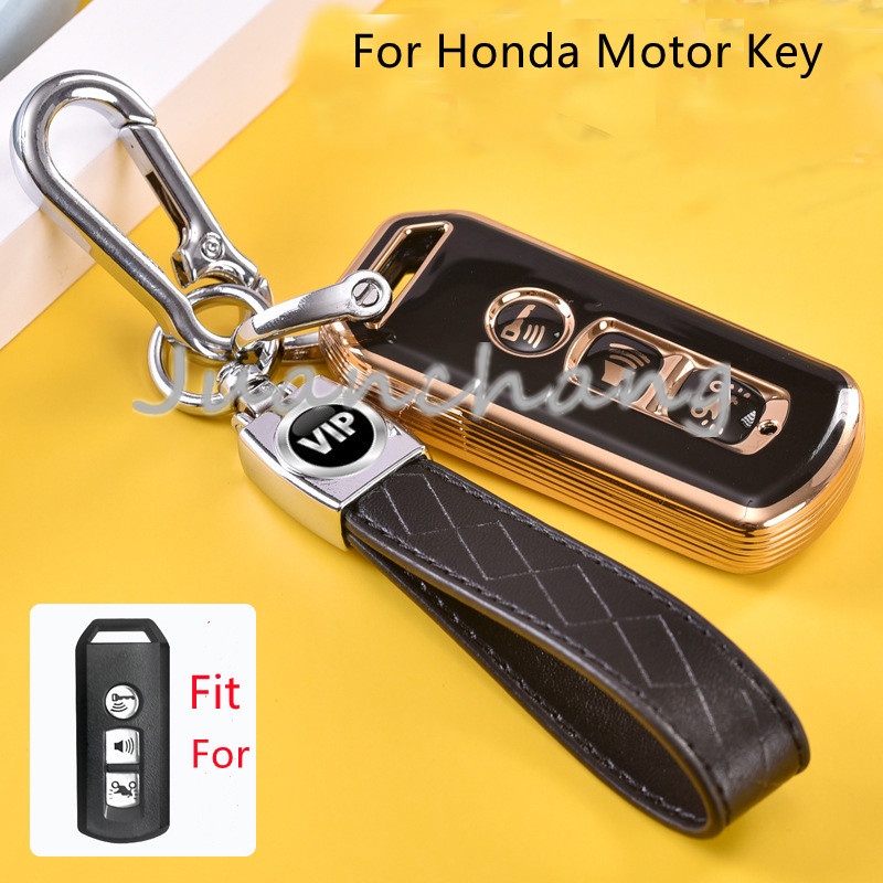 Vỏ TPU Bảo Vệ Chìa Khóa Điều Khiển Từ Xa Cho Xe Mô Tô Honda ADV150 Adv 150 Vỏ Chìa Khóa Điều Khiển Từ Xa 3 Nút Bằng TPU Cho Xe Máy Honda PCX 150 SH 125 150 ADV 150 2016-2020 Super Cub 125