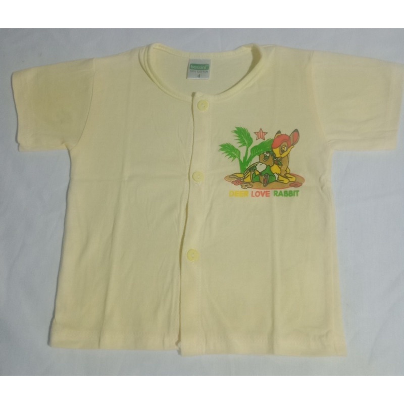 Áo sơ sinh nút giữa ngắn tay màu 100% cotton cho bé từ 3 - 17kg