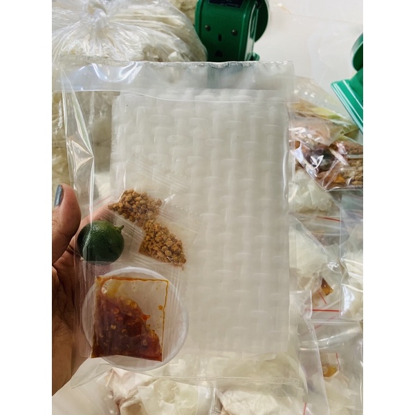 set 5 túi bánh tráng siêu mỏng chấm ớt rim muối tắc