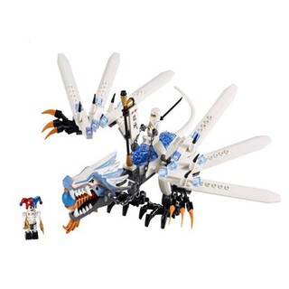 Lắp ráp mô hình ninjago lele 79142 bela 9729 Movie 2260 Ice Dragon Attack Xếp hình Rồng Băng Của Zane