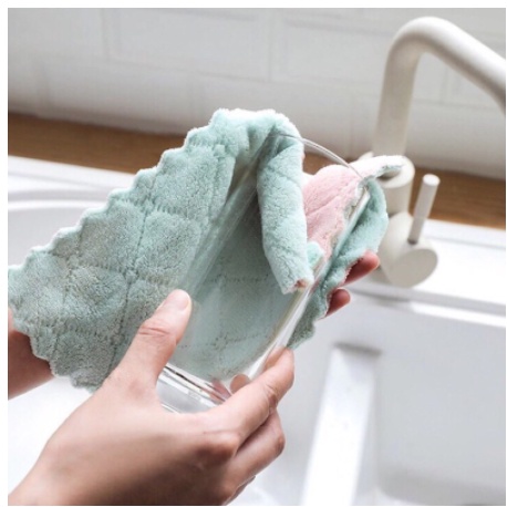 Khăn Lau Chén Bát Đủ Màu Đa Năng Siêu Thấm Hút Sợi Vải