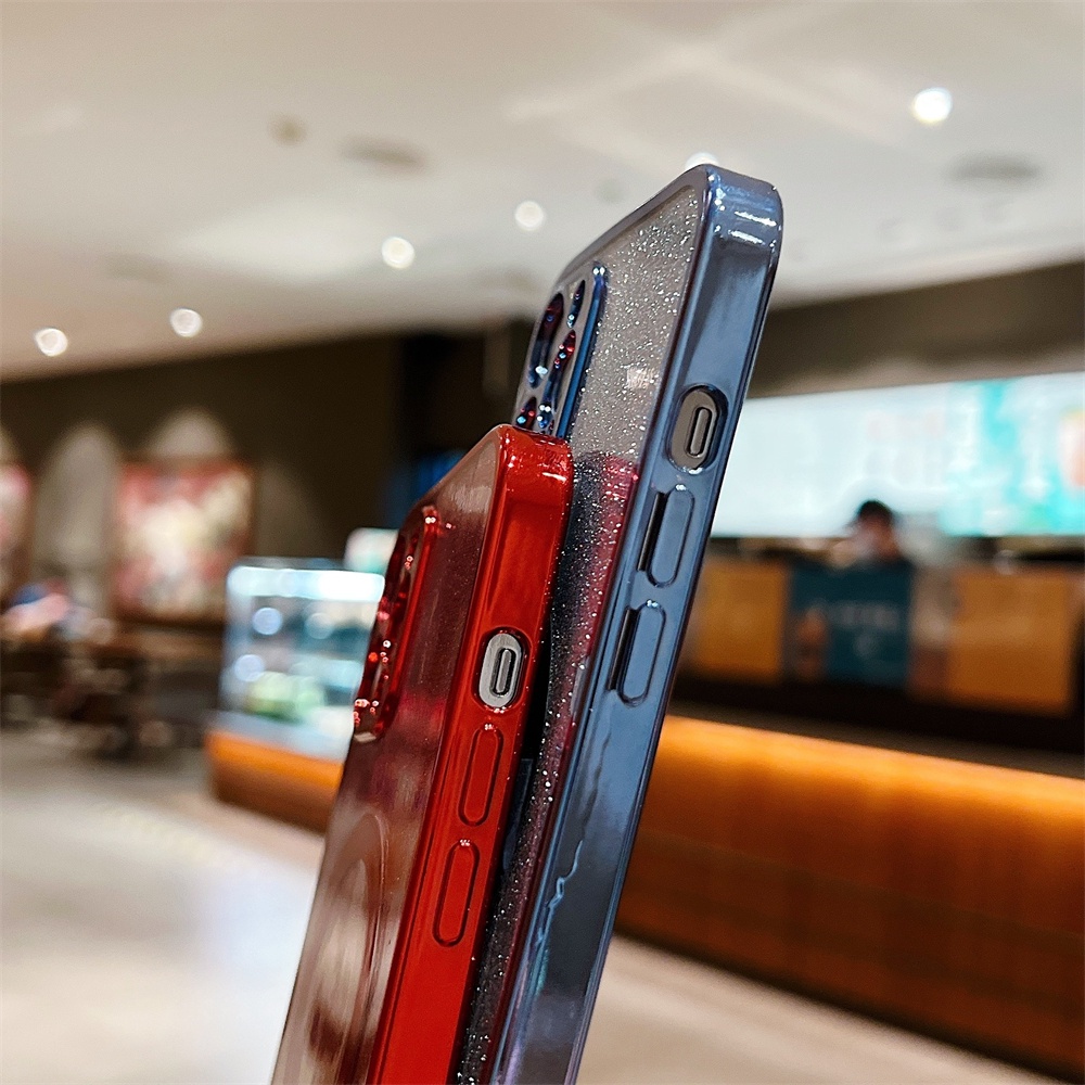 ốp lưng IPhone Magsafe Vòng tròn từ tính tích hợp tương thích cho iPhone IPhone 13 Pro Max 12 11 Pro Max x xs max xr 7 plus giấy lấp lánh Vỏ bảo vệ mềm case