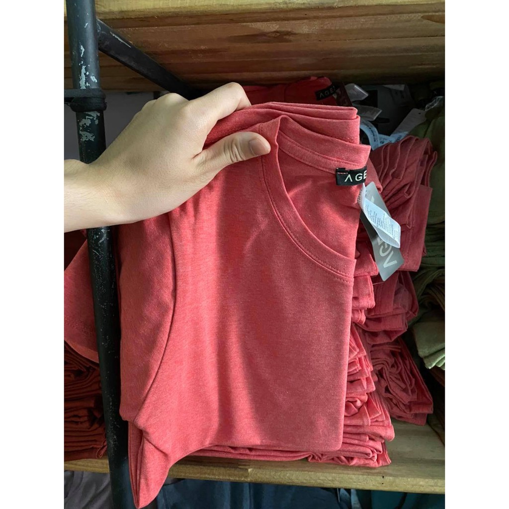 Áo Thun Trơn Hồng Dâu AGE2X Bán Chạy Nhất Thị Trường