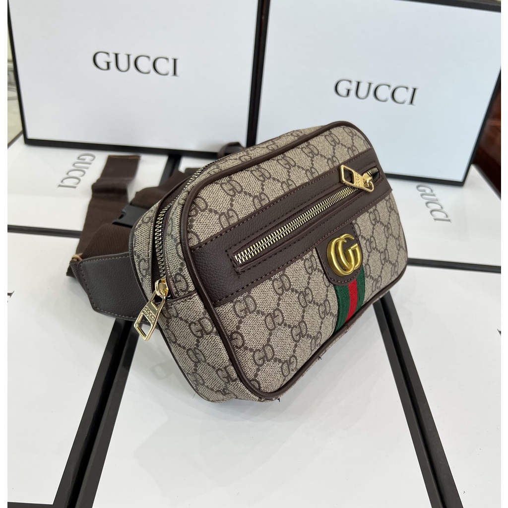 Túi Đeo Chéo Nam GC, Túi Đeo Bao Tử LV Nam Nữ Thời Trang Cao Cấp Chống Sốc Hastore