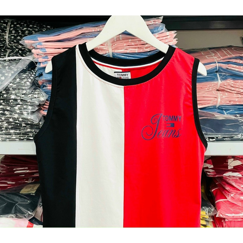 Áo Phông Thun Ba Lổ Nữ Unisex Tommy0027 Thời Trang Local Brand VNXK Dư Xịn Thể Thao Cotton 100% Cổ Tròn