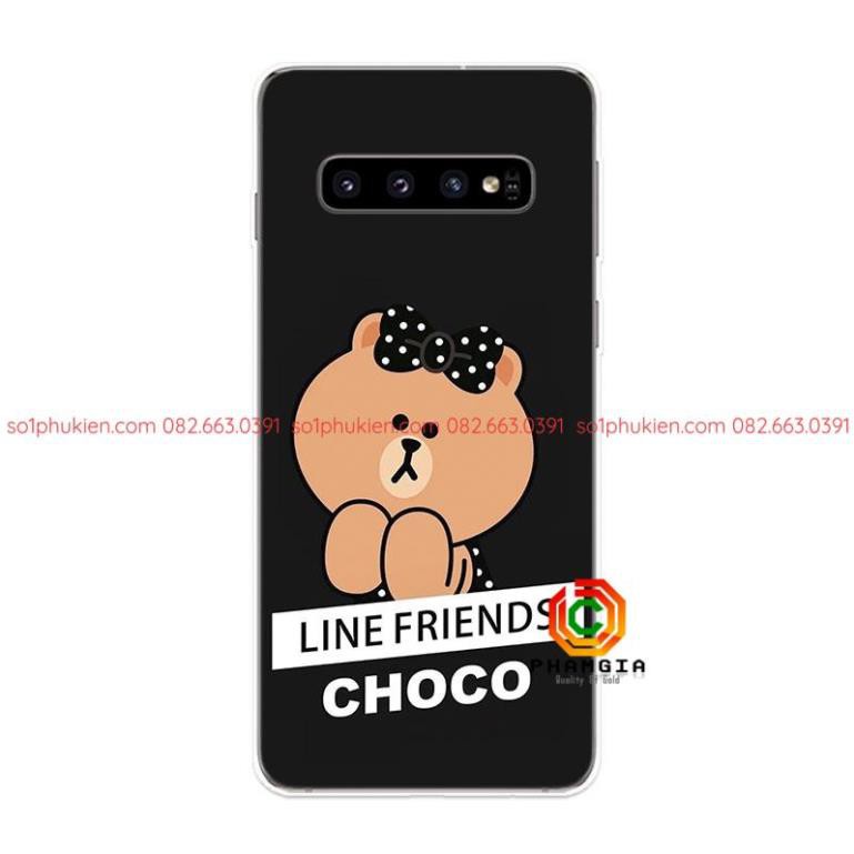 Ốp Lưng in hình đẹp Samsung Galaxy S9 S9+ S10 S10+ Plus S10e Lite TPU mềm Case gấu nâu Two