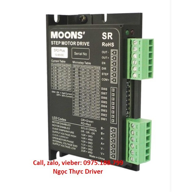 Bán đầy đủ các sản phẩm của MOONS DC Servo Motor Driver 48V 60W ~ 550W SR2 SR4 SR8 3SR8 SRAC2 SRAC4 SRAC8 3SRAC8