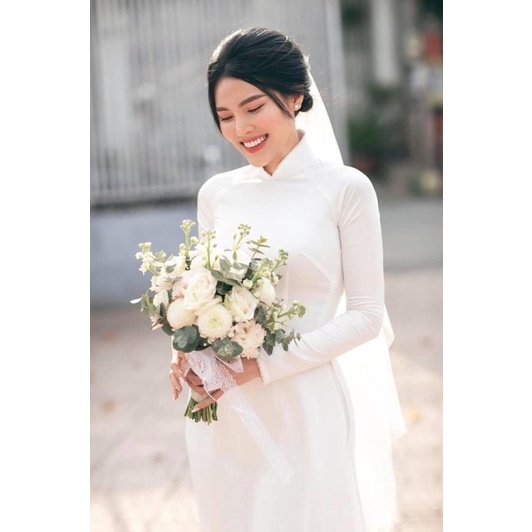 áo dài cưới trắng thiết kế đẹp