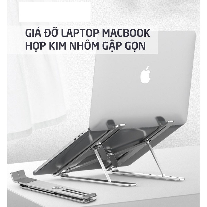 Giá đỡ Laptop MacBook Ipad bằng nhôm có điều chỉnh độ cao