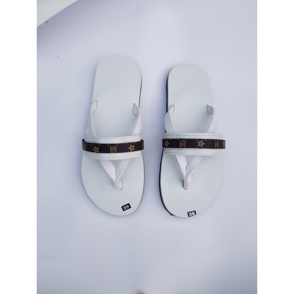 sandal đồng nai dép kẹp nam và nữ đế trắng quai trắng