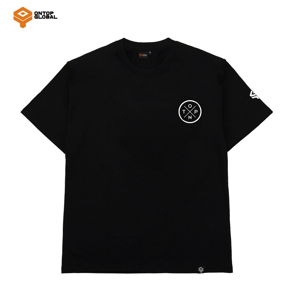 Áo thun local brand chính hãng ONTOP tay lỡ form rộng cổ tròn màu đen - Locker | BigBuy360 - bigbuy360.vn