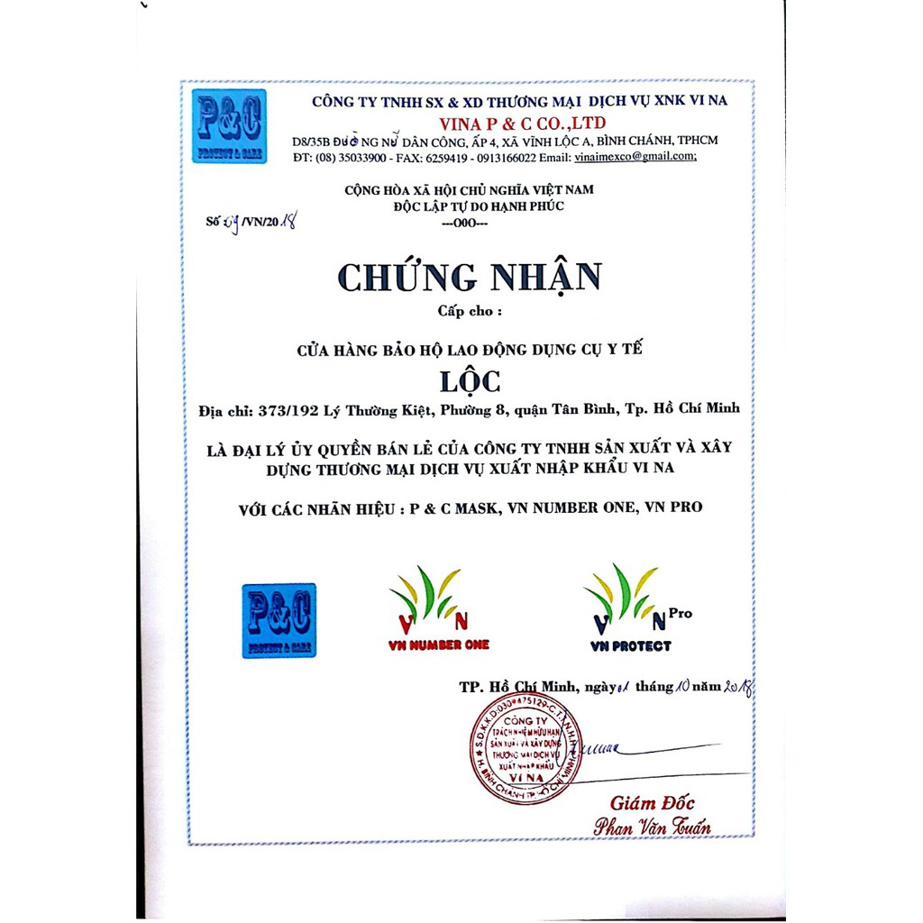 Khẩu trang y tế 4 lớp xanh VN PRO - Number one ( Màu Xanh - Hộp 50 cái) | BigBuy360 - bigbuy360.vn