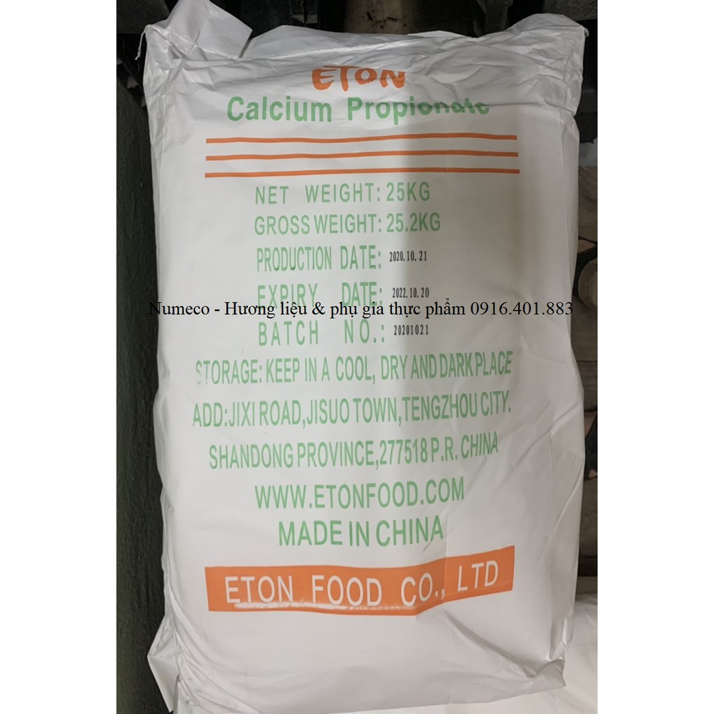 Chất bảo quản bánh mì Calcium Propionate_Eton Food_1kg