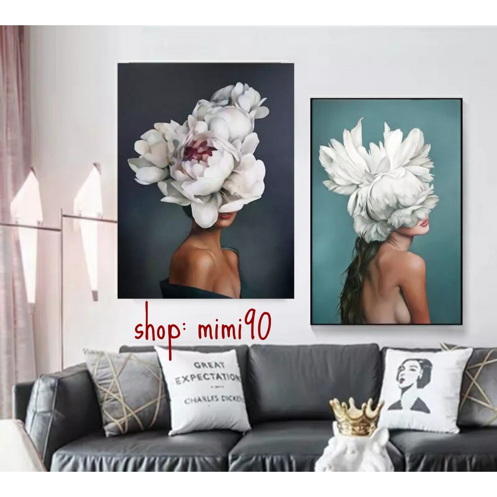 (HÀNG SẴN)  Tranh tô màu theo số (tranh tự sơn) mẫu cô gái hiện đại ĐÃ CĂNG KHUNG SẴN 40 X 50 | BigBuy360 - bigbuy360.vn