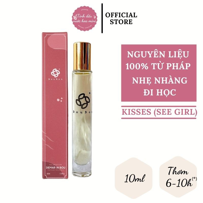 Nước hoa học sinh nữ hương Kisses thơm lâu, nhẹ nhàng, dùng đi học | Tinh dầu nước hoa mini