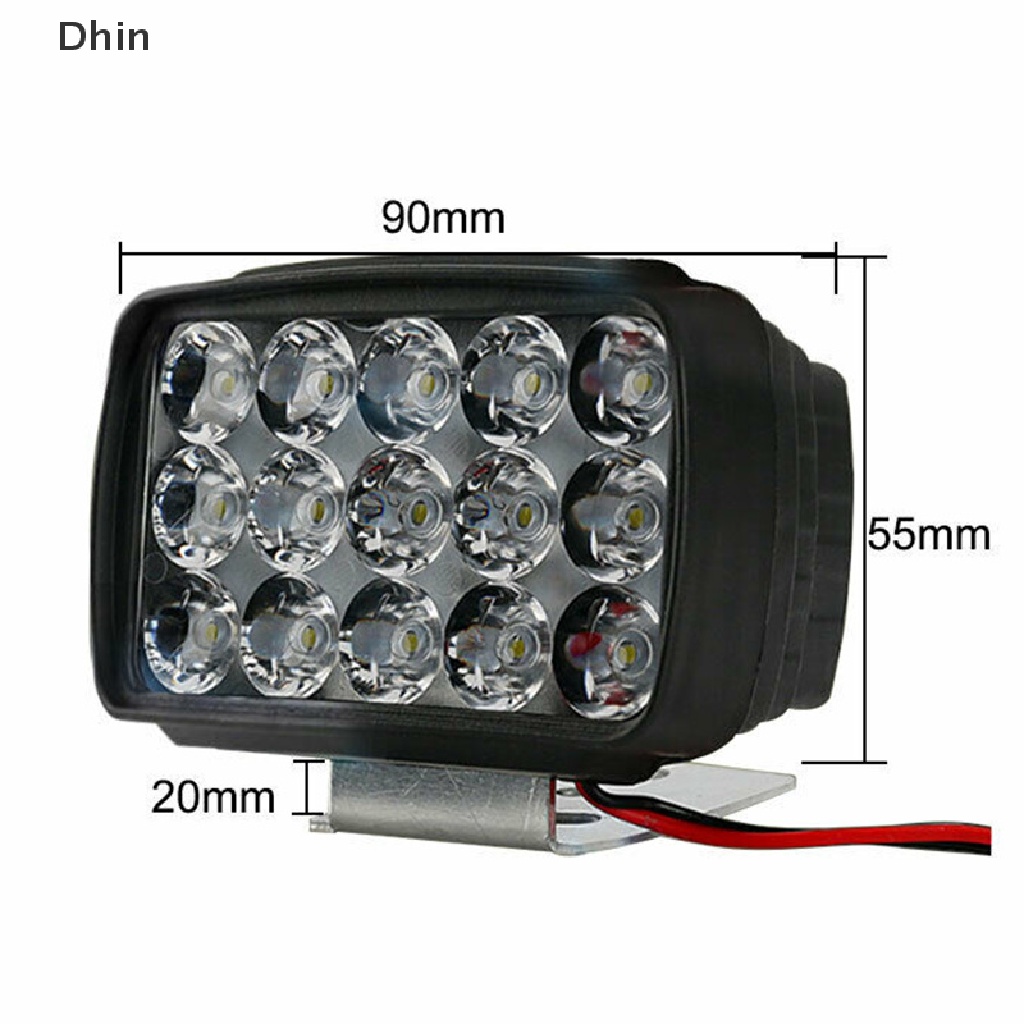 Đèn pha LED 15 bóng độ sáng 1000LM chuyên dụng cho xe mô tô ATV UTV