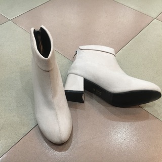 [HÀNG ODER] Boots da lộn cổ ngắn khoá sau - kèm ảnh thật