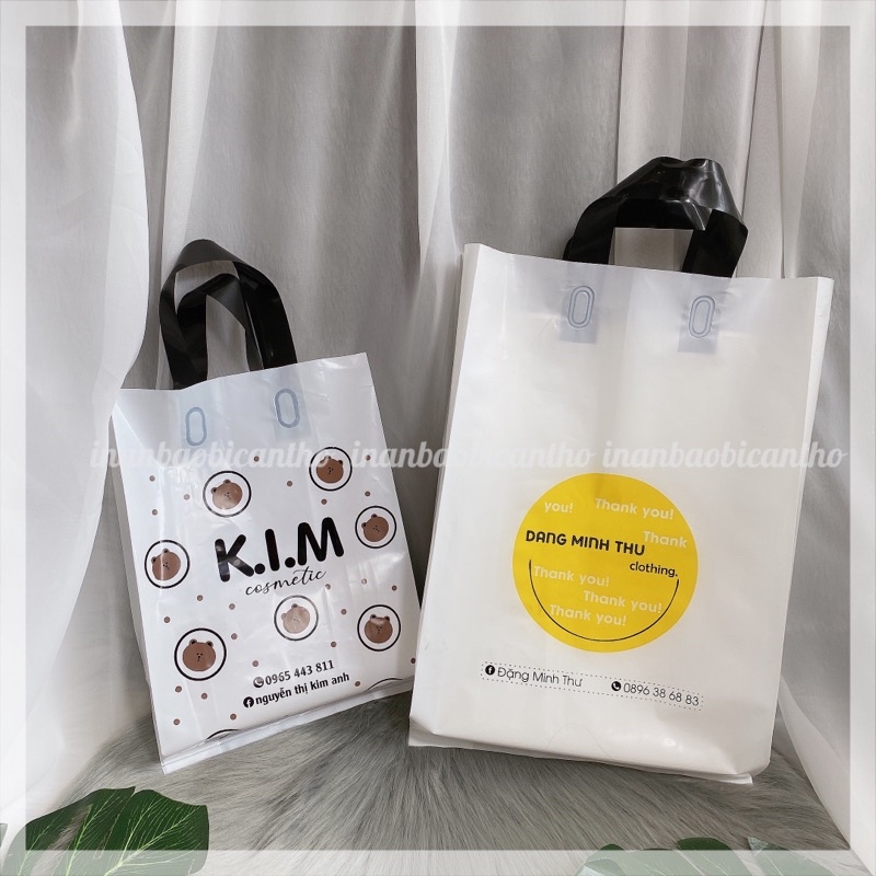 [HÀNG CHUẨN] 5 KG in túi nilon theo yêu cầu, túi trong suốt pe HD Pe hàng bóng dẻo dai dùng cho các shop cao cấp