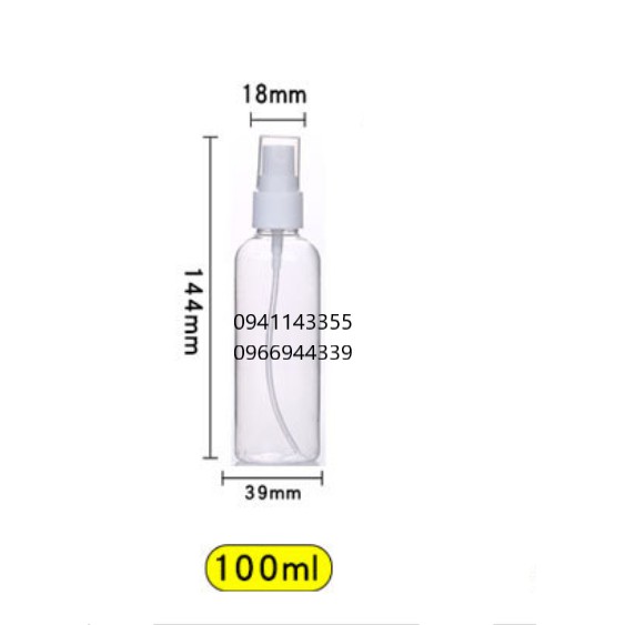 Chai nhựa xịt phun sương 30ml 50ml 100ml chứa cồn rửa tay, chiết mỹ phẩm, nước khoáng tinh dầu 30ml 50ml 100ml