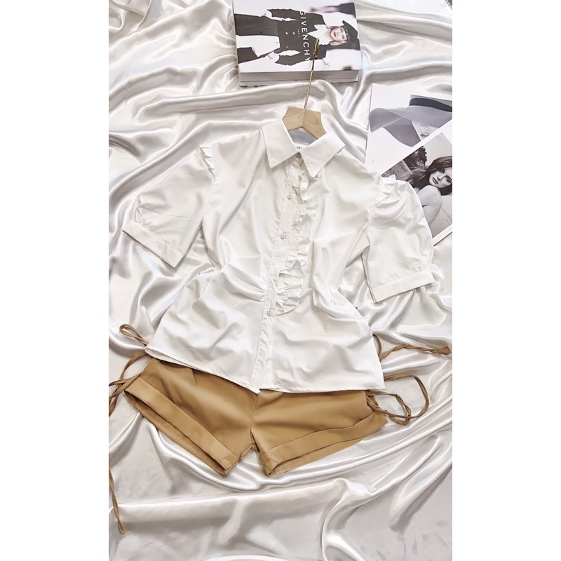 Set áo sơ mi bèo + quần oze