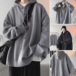 【M-5XL Áo hoodies màu trơn thời trang đơn giản có nón vải nỉ dáng rộng Áo len nam form rộng Áo len nữ form rộng áo len nam cao cấp Áo hoodie nữ form rộng dày