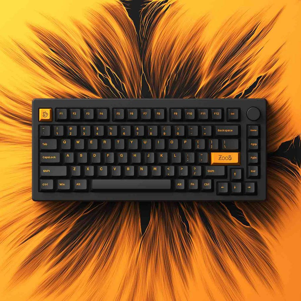 Bàn phím cơ AKKO MOD007 PC Orange on Black (Hotswap / Gasket Mount / Clacky / Mạch Xuôi)