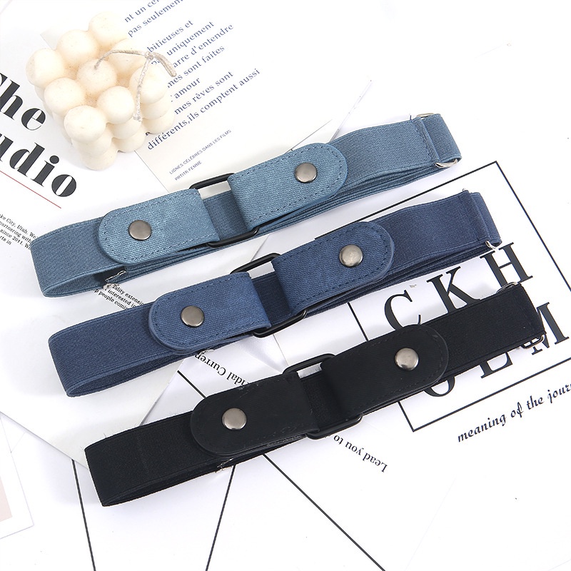 Thắt lưng co giãn liền mạch không đục lỗ trang trí cho nam và nữ