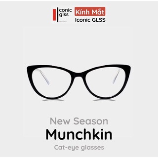 Gọng kính mắt mèo MUNCHKIN IconicGLSS cao cấp chất liệu acetate mắt giả cận thời trang hàn quốc chống tia uv400