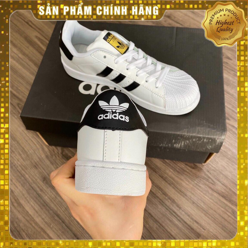 [Hot trend Freeship]Giày Thể Thao Sneaker sò trắng vạch đen | BigBuy360 - bigbuy360.vn